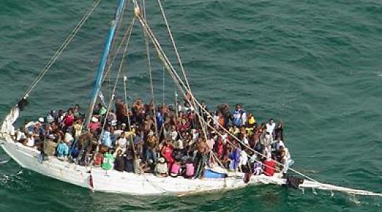 Migranten auf dem Weg nach Europa in Seenot <br/>Foto von noborder network