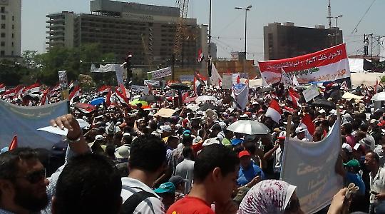 Protestdemo gegen die Reformverschleppung. Tahrirplatz Kairo, am 8. Juli 2011