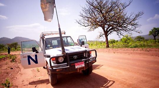 Jeep der UNO im Südsudan <br/>Foto von sidelife
